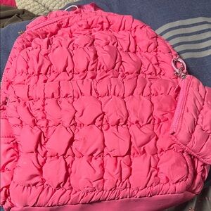 Pink Quilted Kids Backpack